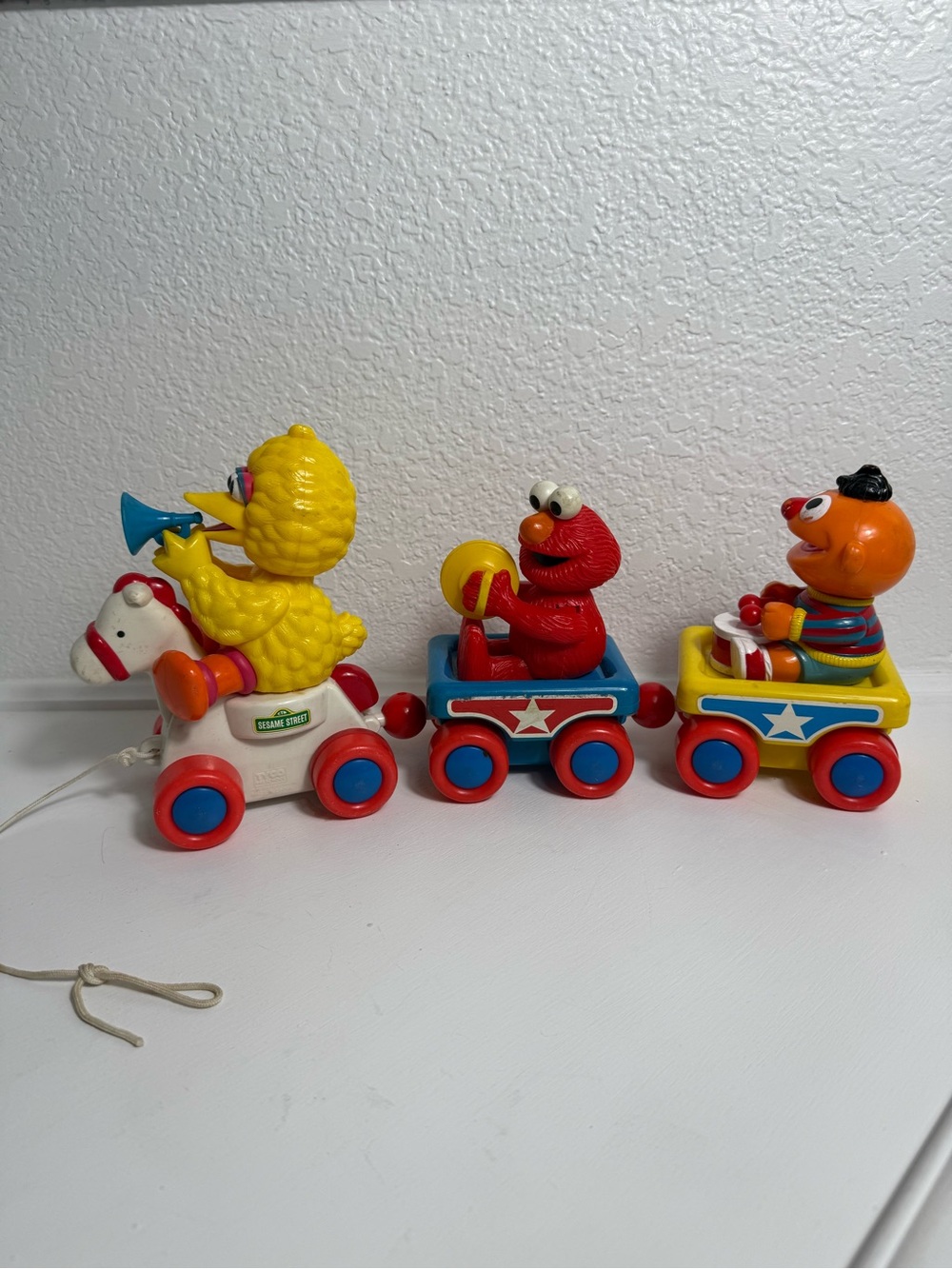 Vintage Sesame Street Band Parade Pull-Along Train Toy